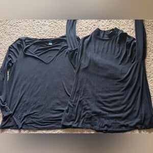 2 Old Navy Luxe Black Tops